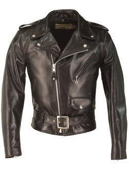 618HH - Horsehide Perfecto Leather Jacket  (Black)