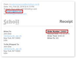 Thumbnail of invoice with guidance on where to find the invoice number